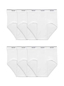 lot 8206 image: Fruit of the Loom Mens Underwear Briefs, Tag Free & Moisture Wicking, Assorted Color Multipacks, 6 Pack - White - Big Man, 3X-Large Big