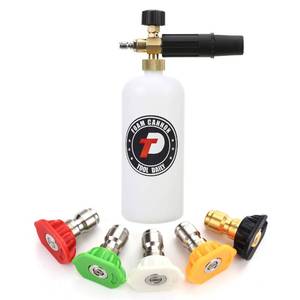 lot 8207 image: Tool Daily Foam Cannon with 14 Inch Quick Connector, 1 Liter, 5 Pressure Washer Nozzle Tips