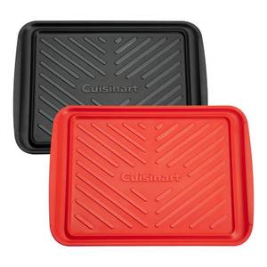lot 8212 image: Cuisinart Grilling Prep and Serving Tray, Dishwasher-Safe, 2-Pc Nesting Set