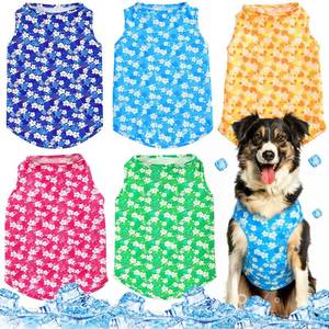 lot 8223 image: Talltalk 5 Pack Dog Cooling Vest Quick Dry Shirts Mesh Breathable Instant Sun Protection Cooling Dog Vest Lightweight Summer Beach Hawaii Jacket Collar for Outdoor Walking Hunting Hiking Clothes(L)