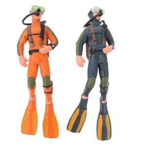 lot 8250 image: jojofuny 2Pcs Scuba Diver Figurines with Mini Tanks, PVC Marine Decor