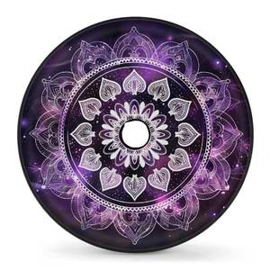 lot 8264 image: Woltant Mandala Purple 17inch Spare Tire Cover with Backup Camera - Waterproof Dustproof Universal Wheel Cover for Jeep, Trailer, RV, SUV, Truck, Camper