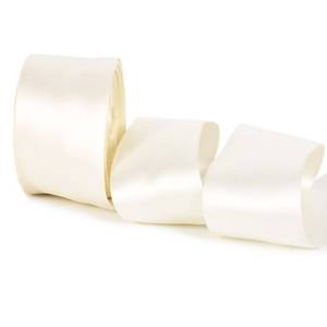 lot 8272 image: Double Face Satin Ribbon 20 Yards for Party Wedding Home Decoration Handmade Craft (3 Wide, 810 Ivory)