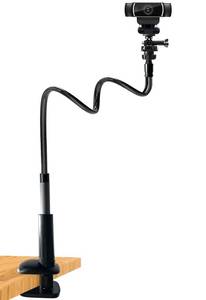 lot 8282 image: 30 Inch Webcam Stand Camera Mount, Upgraded Thick Base Flexible Gooseneck Camera Stand Desk Webcam Mount Clamp for Logitech Webcams C930e C930 C920 C922x C922 Brio 4K C925e C615, Gopro Hero 8 7 6 5 4