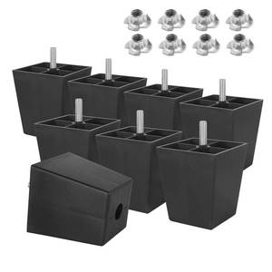 lot 8292 image: Masendelk 8pcs Plastic Square Legs 3 with T-Nuts, M8-1.25 Thread Bolt