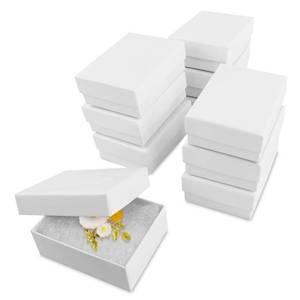 lot 8325 image: opaprain Cardboard White Jewelry Gift Boxes 10 Pack 3.08x2.3x1.1 inches, its apply to rings, earrings��brooch
