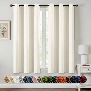 lot 11452 image: MIULEE Blackout Curtains for Bedroom 2 Panels 40 x 63 Inch Long Cream