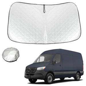 lot 11471 image: Thickest Foldable Windshield Sun Shade fit for Mercedes Benz Sprinter 2007-2026, Freightliner Cargo Crew Mercedes Sprinter Van Front Window Sunshade Sun Visor Cover Blocks UV Rays Keep Your Car Cooler