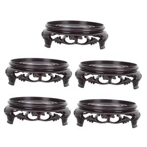 lot 12247 image: Yardwe 5Pcs Plastic Plant Stands, Flowerpot Base Fishbowl Display Stands Plant Stand Vase Stand Home Decor, 4 Inch