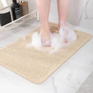 lot 12261 image: Hargiis Non Slip Shower Mat, Anti Slip Bath Mat, Quick Drying Bath Tub Mats, Foot Scrubber Mat, Anti Slip Mat for Tub, Floor, Bathroom, Home, Kitchen, Hotel (Beige 24x24)