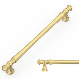 lot 12263 image: Amerdeco 10 Pack Brushed Gold Cabinet Pulls 7.5 Inch(192mm) Hole Center Cabinet Hardware Kitchen Handles for Bathroom Drawer Pulls ZH0014