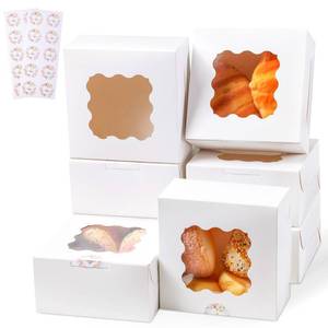 lot 12267 image: YODYZJ Cookie Boxes with Window, Pack of 20, 6x6x3 Inches
