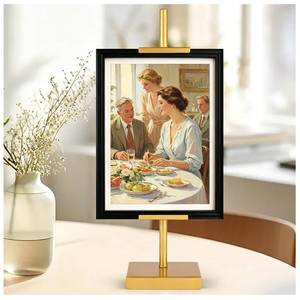 lot 12273 image: dakewang 18 Adjustable Tabletop Easel Stand, Gold Easel for Display