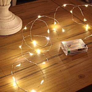 lot 12292 image: Ariceleo Led Fairy Lights Battery Operated, 1 Pack Mini Battery Powered Copper Wire Starry Fairy Lights for Bedroom, Christmas, Parties, Wedding, Centerpiece, Decoration (5m16ft Warm White)