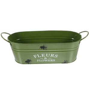 lot 12300 image: CIMAXIC Vintage Galvanized Iron Bucket Oval Plant Planter Flowerpot Vase Rustic Garden Decor for Flowers and Succulents