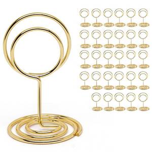 lot 12336 image: UMETDO 30PCS Gold Table Number Holders Place Card Holder,Small Photo Stand