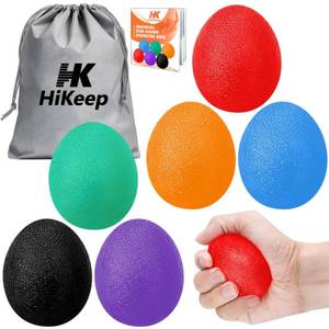 lot 12357 image: HiKeep Stress Balls for Adults (6 Pack), Stress Ball, Hand Strengthening Devices, Hand Exercisers for Strength, Exercise Squeeze Squishy Wrist Ball, Physical Therapy Exerciser, Grip Strength Trainer