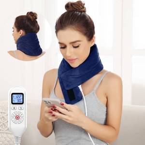lot 12358 image: JOBYNA Heating Pad for Neck, Hands-Free Electric Heated Neck Wrap for Pain Relief, 29�8 Neck Heat Pad with 8.53ft Power Cord, Auto Shut Off,SizeTemperatureTime Adjustable��Navy��
