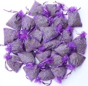 lot 12361 image: WEALD TRIBE 100% Pure Natural Sun Dried Lavender Sachets for Drawers Closets Wardrobes, 24 Packs Home Fragrance Fresh Air Bags