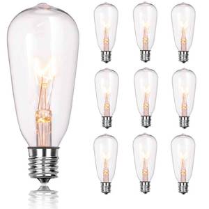 lot 12364 image: 10Pack Edison Replacement Light Bulbs, ST40 Glass Incandescent Light Bulbs