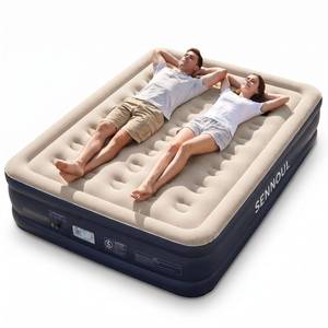 lot 19608 image: SENNOUL Air Mattress Queen with Built in Pump,18 Raised Blow up Bed,800lb