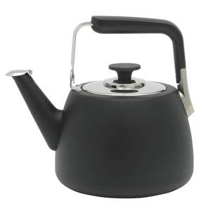 lot 19618 image: Sur La Table Kitchen Essentials Large 2 QT Heavy Gauge Stainless Steel Tea Kettle - Matte Black