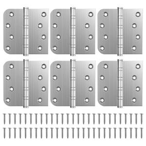 lot 19625 image: KOLET Ball Bearing Door Hinges, 4 x 4 Inches, Brushed Nickel, 6 Pack