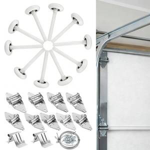lot 19631 image: LIMICAR Garage Door Rollers 10 Pack with Hardware Kit, White Nylon