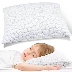 lot 19635 image: SUPA MODERN Cooling Bed Pillows for Sleeping 1 Pack Shredded Memory Foam Pillows Adjustable Cool Pillow for Side Back Stomach Sleepers Luxury Gel Pillows Toddler Pillow with Washable Removable Cover