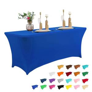 lot 20105 image: IVAPUPU 6FT Table Cloth for Rectangular Spandex Royal Blue Table Cover