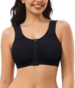 lot 20111 image: CYDREAM Zip Front Closure Wireless Bras for Women Post Surgery Compression Medium