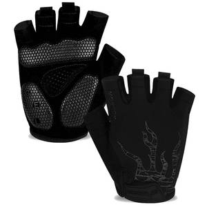 lot 20121 image: MOREOK Cycling Gloves Bike Bicycle Gloves, Half Finger 5MM Gel-Black-S