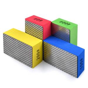 lot 20130 image: EGOFIX 4pcs Diamond Hand Polishing Pads for Ceramic Tile Glass Grinding,Sanding Blocks Polishing 60#,100#,200#,400#