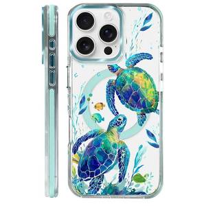 lot 20134 image: Yesad for iPhone 15 Pro Case Clear, Magnetic Charging CompatibleMilitary-Grade ProtectionAnti-Yellowing Shockproof Slim Magnetic Phone Case for iPhone 15 Pro, Sea Turtle