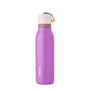 lot 20143 image: Owala FreeSip Twist Stainless Steel Water Bottle 18 oz California Grapevine (Dent in Side)
