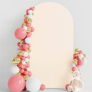 lot 20164 image: Wokceer 7.2FT Arch Backdrop Cover Beige Arch Covers Strethy Backdrop