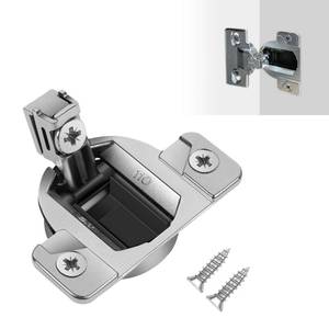 lot 20180 image: 110-Degree Cabinet Door Hinges - Replacement for Blum Compact 33 Self-Closing Hinges, Adjustable Screw-On Design for Open-SideStandard Cabinets, Soft-Close Durable Steel (Sliver, 2 Pack)