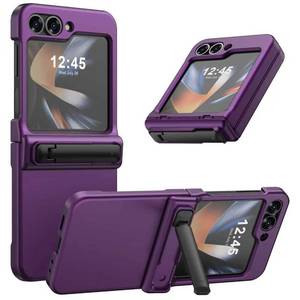 lot 20182 image: KJSK for Samsung Galaxy Z Flip 7 FEZ Flip 6 Case,with Stand & Belt-Clip,Hinge Protection Built-in Screen Protector,Rugged Protective Phone Cover(Purple)