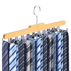 lot 20216 image: Tie Rack Hanger for Closet, Upgraded Tie Holder Organizer for Men, Wooden