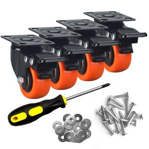 lot 20219 image: ASHGOOB 2 Caster Wheels Set of 4, Heavy Duty with Brake