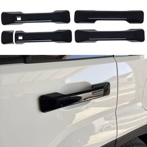 lot 20221 image: AOKIO Compatible with 2024 2025 Hyundai Santa Fe Accessories Door Handle Cover Trim (Glossy Black)