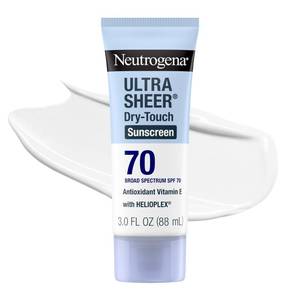 lot 20230 image: Neutrogena Ultra Sheer Dry Touch Sunscreen Lotion, SPF 70, 3 fl. oz