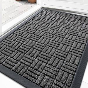 lot 20236 image: OLANLY Front Door Mat Outside Entrance 29.5x17, Heavy-Duty Rubber Doormat