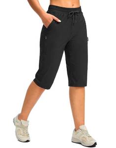lot 20247 image: G Gradual Womens 15 Long Shorts Below The Knee Hiking Capris(Black,S)
