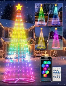 lot 1232 image: Brave Dream Smart Control Cone Tree Light RGB LED