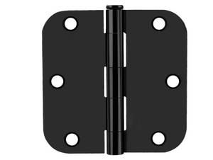 lot 2153 image: Black door hinges - approx. 18 pack