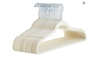 lot 4034 image: Package of beige nonslip hangers - Stock photos may not match actual product images