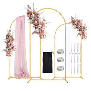 lot 1148 image: WellSign 6FT 5FT 4FT Wedding Arch Backdrop Stand Kit Set of 3