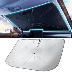 lot 2003 image: 2026 TrySpace Car Windshield Sun Shade Umbrella - Silver Heat Shield & UV Reflective Protector for Cars, Universal Fit Medium (56x31)  25°F Cooler, Friendly Vinyl Coatings Medium