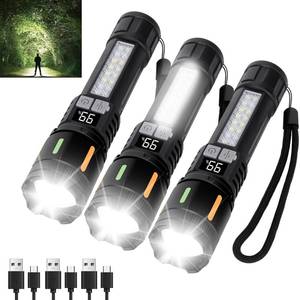 lot 2006 image: Ewenele Flashlights High Lumens Rechargeable 900,000L Zoomable LED 3 Packs